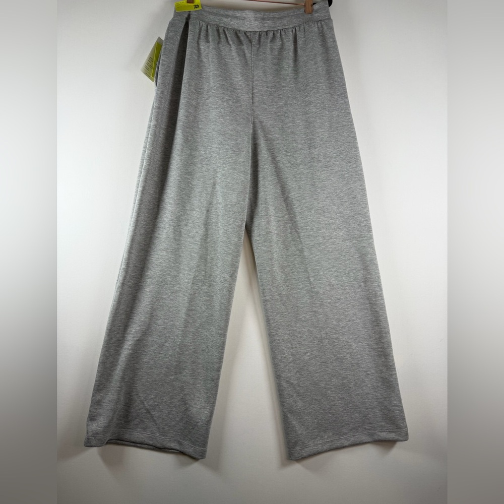 All In Motion™ Women's Airy Sleek Wide Leg Sweatpants - Heathered Gray L - Picture 9 of 11